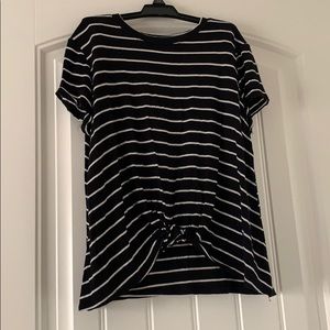 LOVE ON TAP black white striped T-Shirt